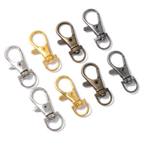 5-20Pcs Alloy Keychains Bronze Rhodium Gold Lobster Clasp Hooks Jewelry Findings For DIY Keychain Key Rings Accessories