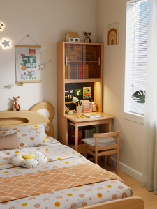 DONGMU | Solid Wood Bedside Table Desk Shelf Combo