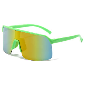 Half Frame Oversized Sports Sunglasses Women Men Reflective Anti Sand Cycling Glasses Fashion UV400 Sun Screen Eyepieces