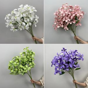 ตกแต่งงานแต่งงานประดิษฐ์เปลวไฟลิลลี่ดอกไม้ตกแต่งเพดานโรงแรมสาขาเดียวการจัด Phalaenopsis ผ้าไหม ดอกไม้