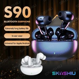 ♥100% ผลิตภัณฑ์ดั้งเดิม + Gratis Ongkir♥SKYSHIU S90 TWS หูฟังไร้สายบลูทูธ V5.3ชุดหูฟังสเตอริโอหูฟังไมโครโฟนในตัว