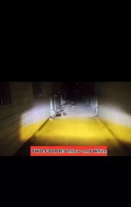 MOFOX 2PCS ZX2 Laser Gun Dual Color Mini Driving Light 30W High/Low Beam Auxiliary Light Motorcycle LED Light with  Cooling Fan Motor Work Light