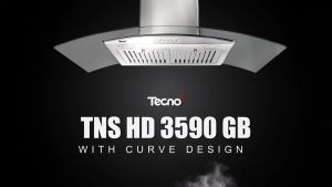 (Tecnogas) Tecnostar เครื่องดูดควัน 90 ซม. รุ่น TNS HD 3590 GB + เตาแก๊ส 2 หัว รุ่น TNS HB JET SS