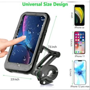 Phone Holder Sepeda Motor Waterproof Dudukan Hp Jepit Stang 360°Rotasi