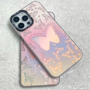 เคส Vivo X100 X90 5G ความรู้สึกขั้นสูงรูปแบบเลเซอร์สร้างสรรค์ผีเสื้อสีสันสดใสกระแทกทนต่อการสึกหรอ IMD