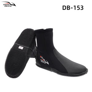 Giày Bốt Lặn Cổ Cao 5MM Giày Lội Suối Ấm Áp Chống Trượt Cho Nam Và Nữ Giày Lướt Sóng Bảo Vệ Chân Khi Đi Biển