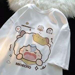 PAZHAOLANG | Plus Size Lazy Sheep Print Cotton T-Shirt