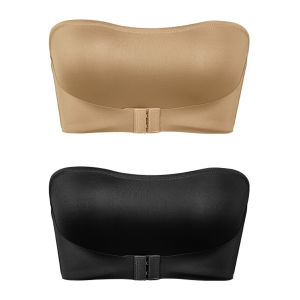 1Pc/2Pcs/Pack Hot Sale New Design Effective Slip-proof Side One Piece Bralette Padded Ice Silk Seamless Strapless Bra For Women