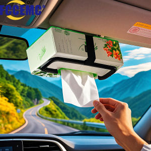Car Tissue Rack Clip For Car Universal Sun Visor Napkin Box Seat Back Tissue Holder Auto Interior Elastic Hanging Paper Cover
