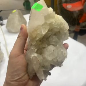 chùm thạch anh pha lê trắng tự nhiên nguyên sinh đá Việt  P5