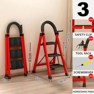 Ladder Foldable Carbon Steel Thicker Ladder 4/5/6 steps Household Multifunction Portable sturdy anti-slip