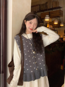 imimtuan | Áo Len Vintage Dots 2026 Thu