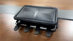⚡️Local Warehouse+COD⚡Raclette Table Grill Electric Korean BBQ Grill Indoor Cheese Raclette For 8 Person Removable Non-Stick Surface Temperature Control and Dishwasher Safe 1300W