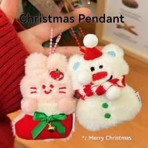 1/3 Pcs Christmas Plush Doll Pendant Girl Small Animal Decoration Cute Doll Keychain