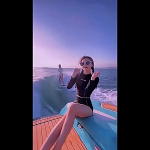 Women long sleeve swimsuit dry quickly floral print diving suit