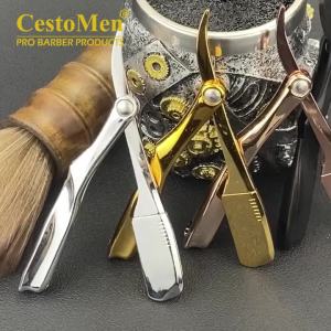 Salon Manual Beard Razor Folding Hand Hair Shaver Razor Hair Removal Tools (No Shaving Slice) For Salon Barber Accessories