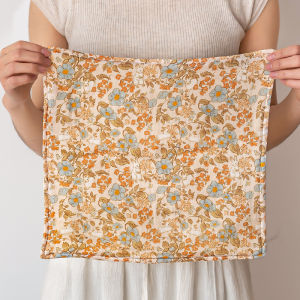 Khăn Mặt Vuông Bằng Cotton Nguyên Chất 100% Mềm Mại Thấm Hút Nước Hoa Họa Tiết Hoa Dùng Riêng Cho Việc Rửa Mặt
