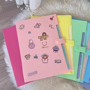 แฟ้มใส่เอกสาร 5 ช่อง A4 พลาสติก PP แฟ้ม smile กันน้ำ ทนทาน สำหรับโรงเรียนและสำนักงาน ดีไซน์หน้ายิ้ม โพลีโพรพีลีน สำหรับจัดเก็บเอกสาร