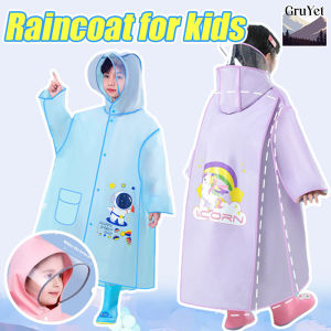 XL/XXL/XXXL Raincoat for Kids Thickened Waterproof EVA Extended Raincoat Cartoon Unicorn Raincoat
