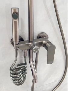 Roman New stainless steel waterfall Shower Head With Hose Set High Pressure Bathroom Shower Rain Shower Water Saving With Holder Shower Set For Bathroom