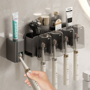 Wall-mounted Toothbrush Holder and Automatic Toothpaste Dispenser