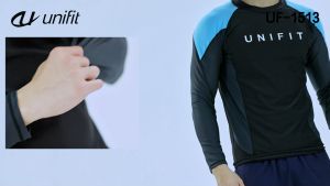 UNIFIT Mens Rash Guard Swimsuit Swimwear Dri-Fit Rash Guard UF-1513U