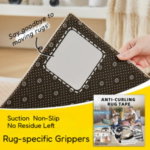 Rug Gripper Stickers in 4 Different ShapesNon Slip Carpet Sticker Anti Curling Reusable  PU Adhesive Rug Pad Fixed Tape