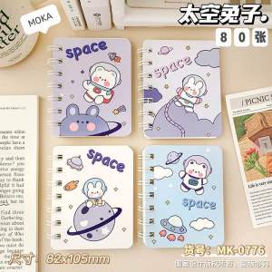 Sổ tay ghi chép mini dễ thương lò xo tiện lợi nhỏ xinh Sổ lò xo hoạt hình 80 trang A7 có dòng kẻ