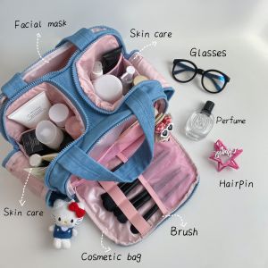 Túi Đựng Mỹ Phẩm Du Lịch Sea Salt Blue Dung Tích Lớn Túi Đựng Đồ Cá Nhân Di Động Cho Nữ Túi Đựng Đồ Dùng Cá Nhân