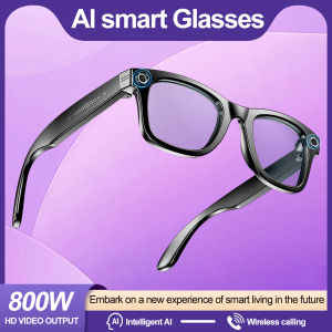 Smart AI Translation Smart Glasses Take Photos Recognizing Objects 4K Camera Bluetooth Music Call Intelligent Recording Glasses