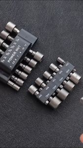 Mata Bit 9 PCS Adaptor Hexagonal 1/4 & Hex Nut Driver 5-13MM Berkualitas