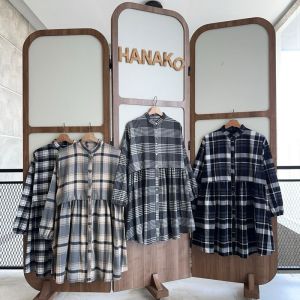 TUNIK MOTIF KOTAK KATUN FLANEL PREMIUM