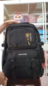 Balo trung học dù đen cặp đựng tập sách phong cách mới mã 0297 size 50*33*15cm