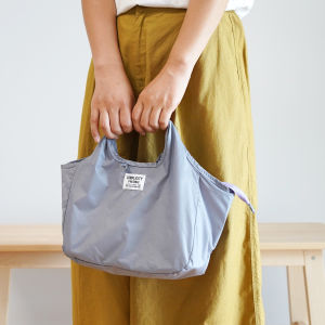 New Japanese Style Nylon Lunch Bag Lightweight Handheld Foil Food Container Bag Waterproof Insulated Bento Box Carrier