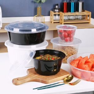 10pcs RO250ml/450ml/625ml/750ml Black microwave oven plastic container disposable box