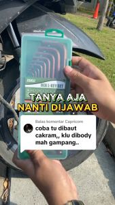 ISKU Kunci L Set 9pcs Bahan S2 Panjang 1.5-10mm Ballpoint Allen Key with Box