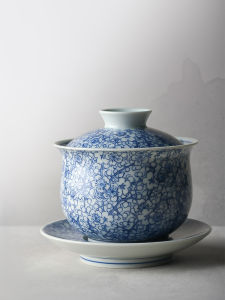 JOTO | Hand-painted Blue-and-white Ceramic Lid Cup Tea Set