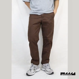 กางเกงขายาวทรงกระบอก NO.695 สไตล์คลาสลิคผ้ายืดคอตตอนทวิล | US101