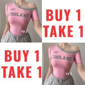 BUY 1 TAKE 1 (2PCS) TARA One Coolane Side Shoulder Top Basic Fit Womenswear Blouse