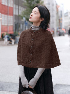 Cafe Au Lait Knitted Cardigan Coat Autumn Winter Knitwear Soft Korean Style Commute Fashion Short Sleeveless round Neck