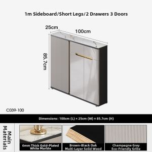 New Luxurious Ultra-Thin Side Cabinet