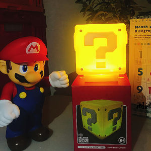 Super Mario Bros LED Question Mark Brick Night Light USB Charging Desk Lamp Decorative Light Kids Birthday Toys Gifts