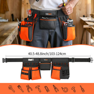 Tool Belt for Men Holster Nail Utility Toolbelt Adjustable Adult Waist Holder for Contractor Mechanic Plumber Roofer Dad Gift