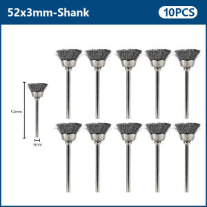 XCAN 10/20pcs Steel Wire Wheel Brush Set Grinding Brush For Dremel Rotary Tool Paint Rust Removal Polishing Drill Brushes