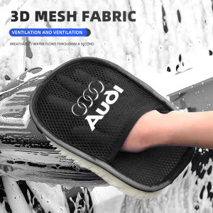 Audi | Car Plush Cleaning Gloves Thickening Wool Wash Towel For Audi A3 A4 A6 Q5 A5 A1 Q3 Q7 A7 TT Q2 SQ5 RSQ3 RSQ8 S3 S4 RS5 RS6 S7 S8