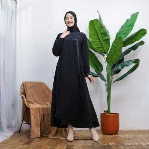COD Abaya Hitam polos wanita muslimah / Abaya hitam turky bahan jetblack