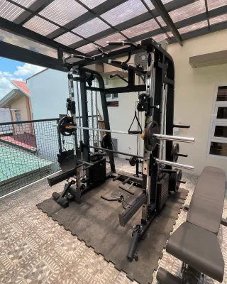 MAJOR Smith Machine SML09 Power Cage with Crossover Cable Machine and LAT Pulldown for Home Gym Smith Rack and Cage (2022 Upgraded)