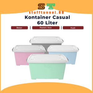 Kontainer Box Casual 60 Liter Kotak Penyimpanan Serbaguna Premium Dan Termurah