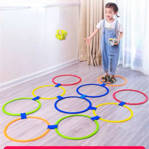 Kids Outdoor Toys Hopscotch Ring Jumping Children Garden Backyard Indoor Carnival Game For Kids Sports Outdoor Play Outside Toys