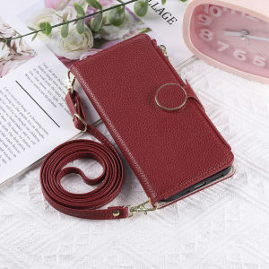 Trường hợp cho Redmi Note 17 15 14 Pro cộng với 5G 4G Wallet trường hợp sang trọng da lấp lánh Khóa lật Folio đồ đựng thẻ điện thoại bìa với dây đeo dài